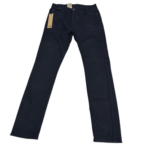 NEW Ksubi Chitch Laid Slim Tapered Leg Jean Button Fly Men's Black Pants Size 32